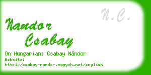 nandor csabay business card